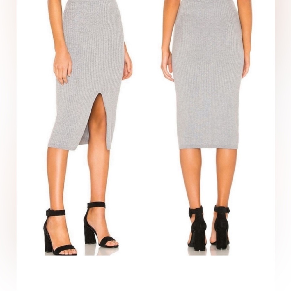 Free people knit midi slit skirt